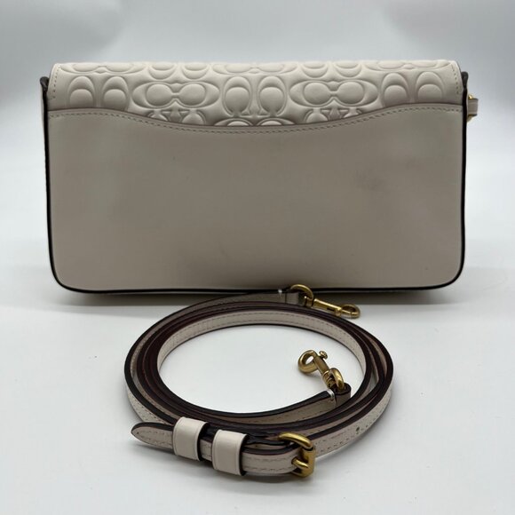 Coach Ivory Embossed Leather Dinky Crossbody Bag 30427 - Picture 2 of 12